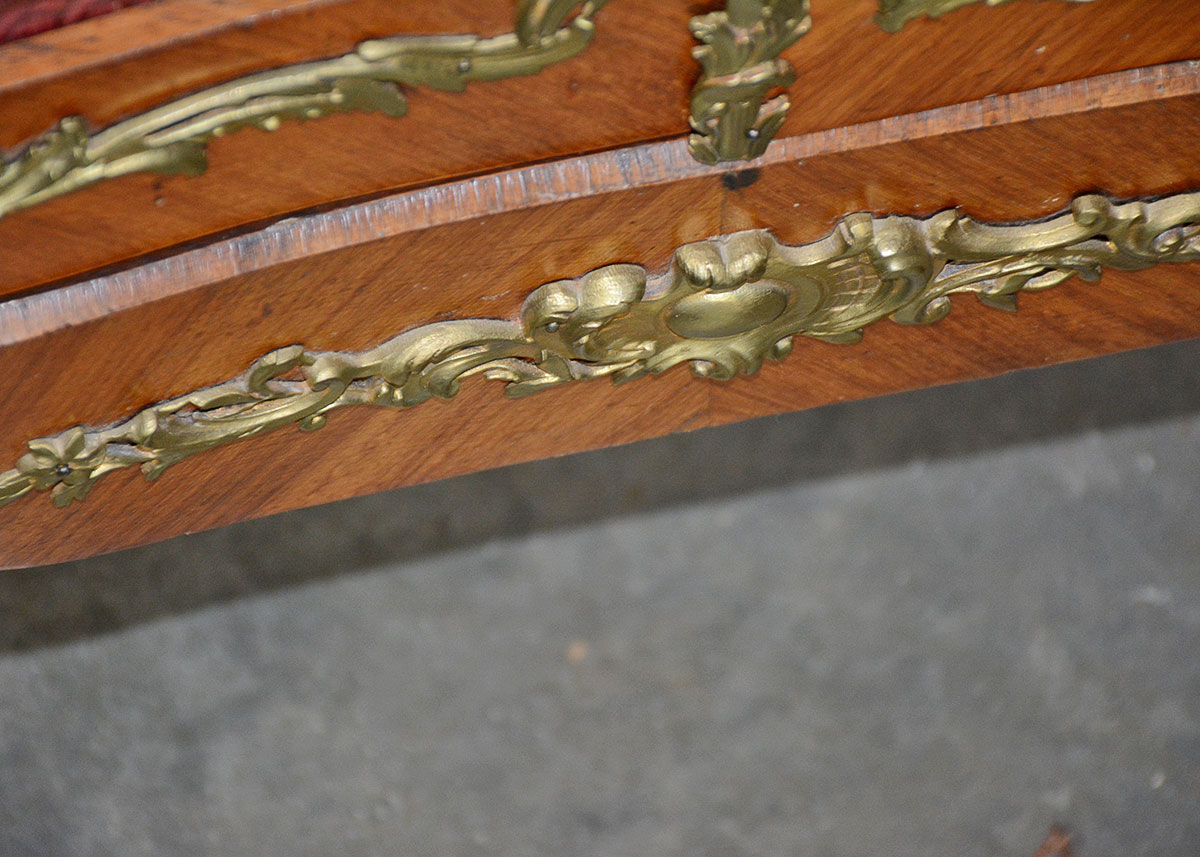 Vintage Louis XV Style Mahogany and Ormolu Curio Cabinet