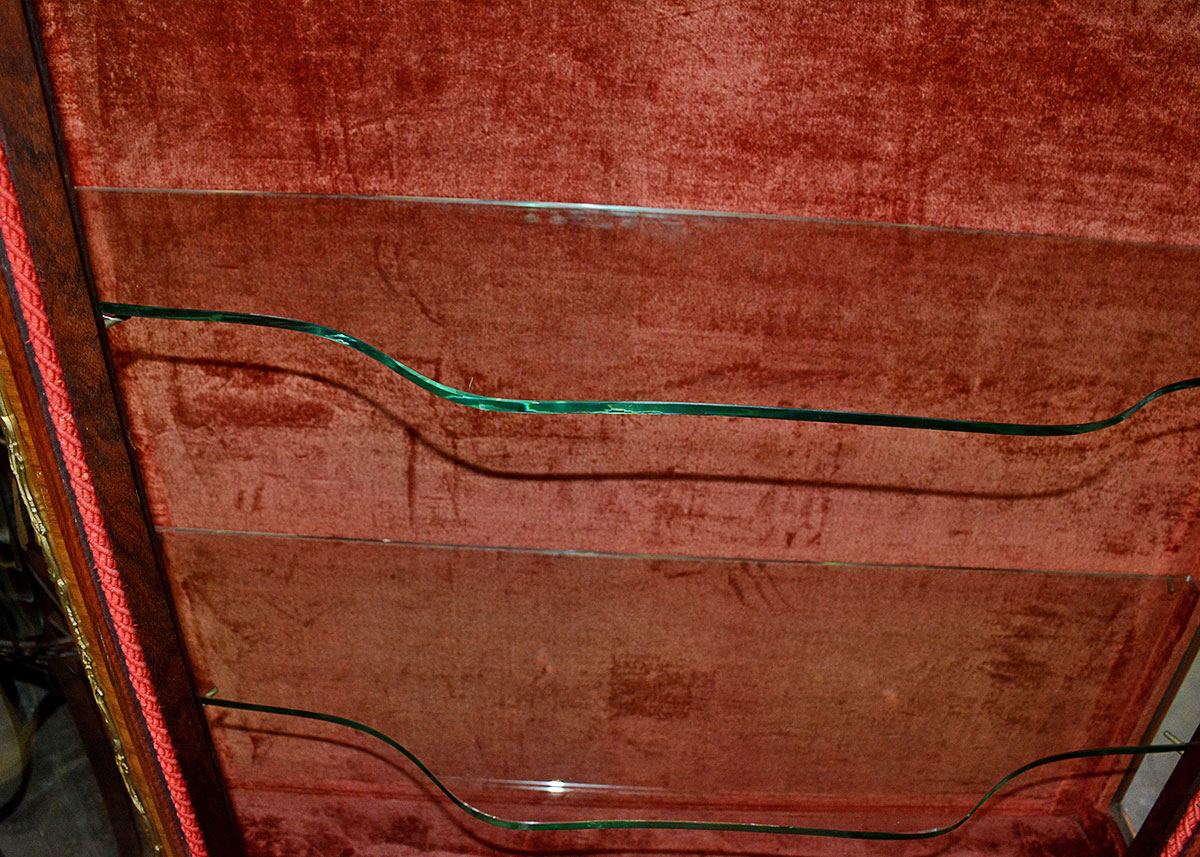 Vintage Louis XV Style Mahogany and Ormolu Curio Cabinet