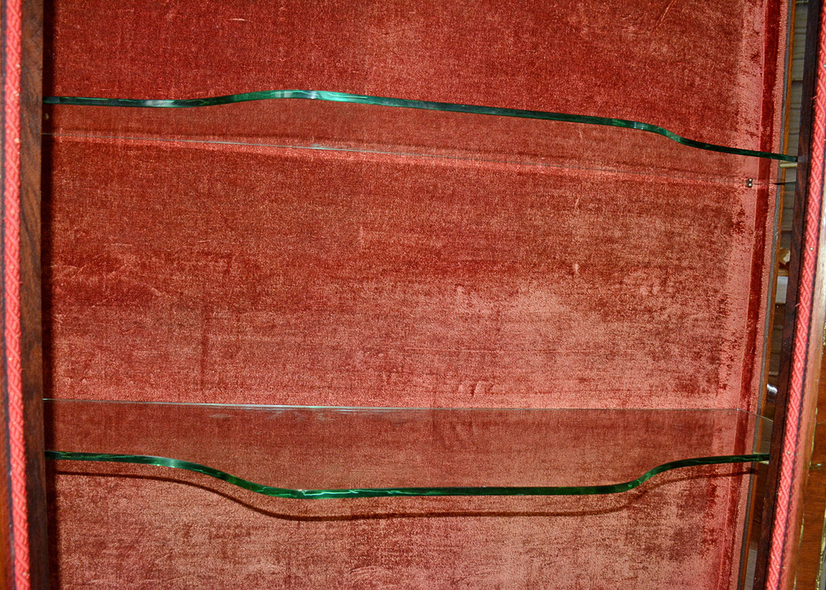 Vintage Louis XV Style Mahogany and Ormolu Curio Cabinet