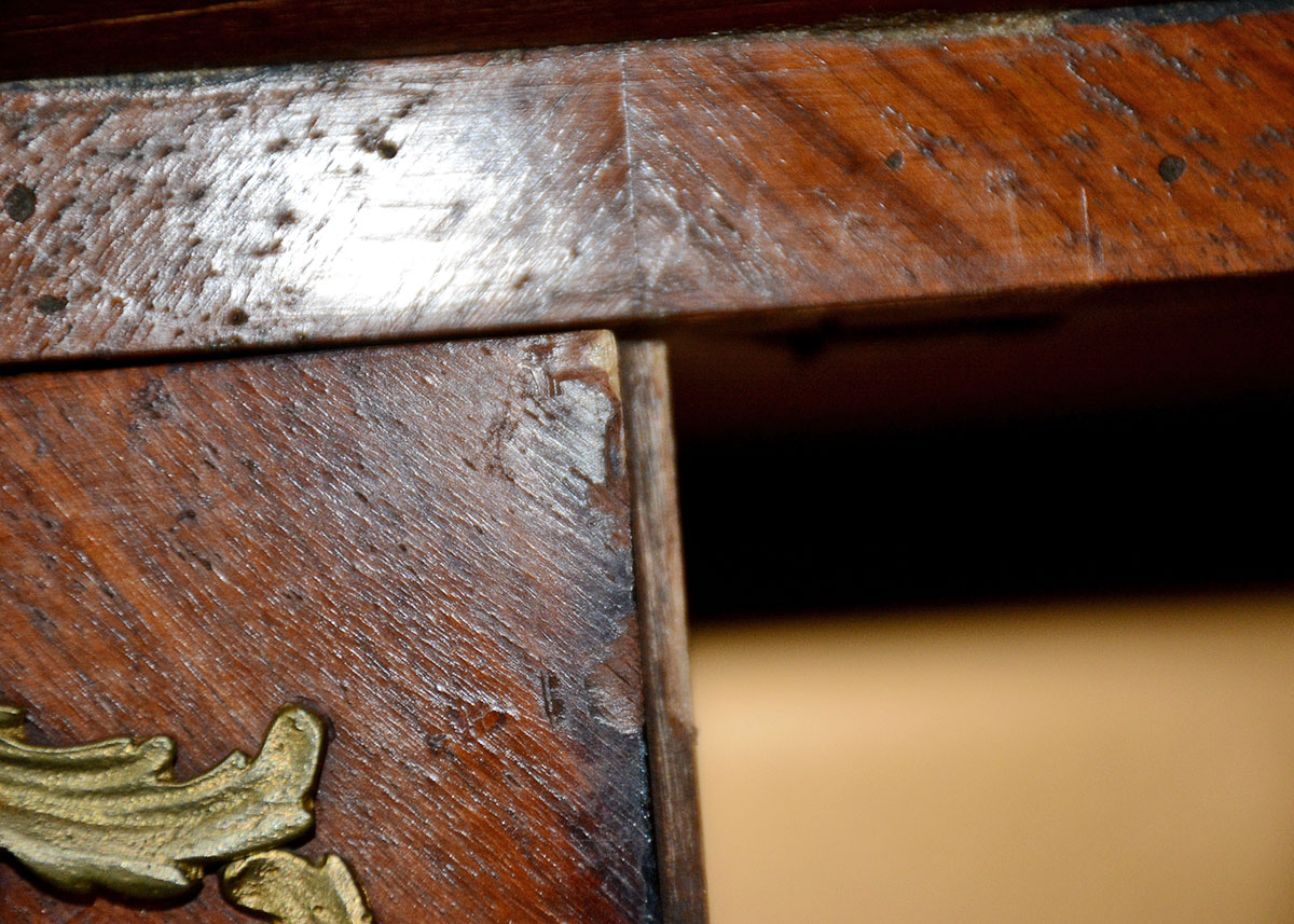 Vintage Louis XV Style Mahogany and Ormolu Curio Cabinet