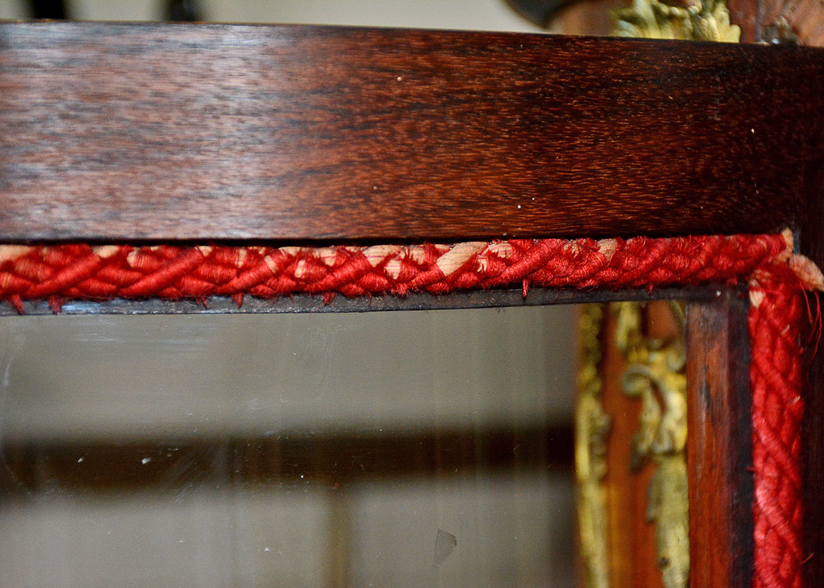 Vintage Louis XV Style Mahogany and Ormolu Curio Cabinet