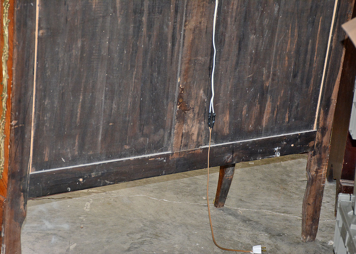 Vintage Louis XV Style Mahogany and Ormolu Curio Cabinet