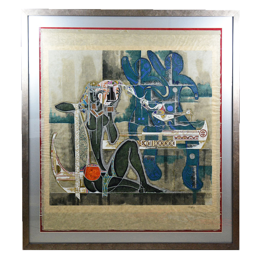 Lu Hong Limited Edition Serigraph on Rice Paper of "Heart & Soul"