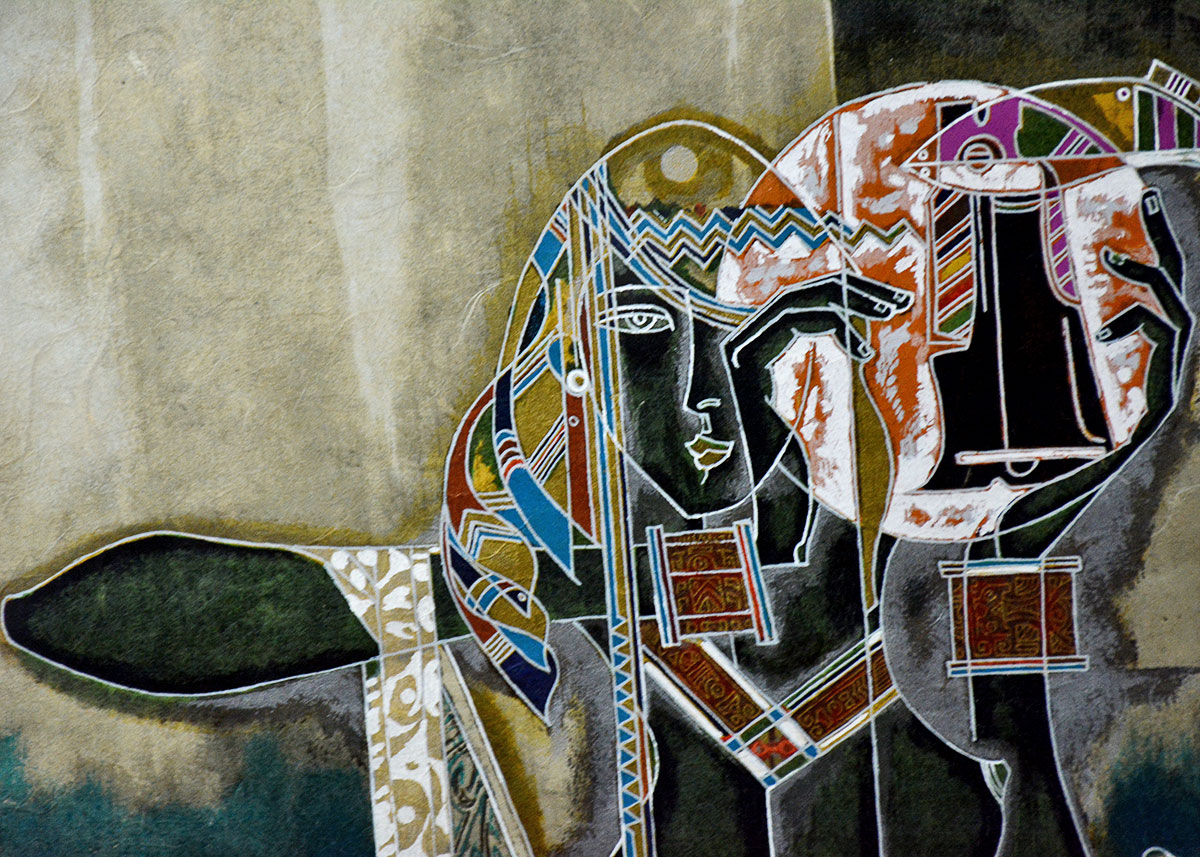 Lu Hong Limited Edition Serigraph on Rice Paper of "Heart & Soul"