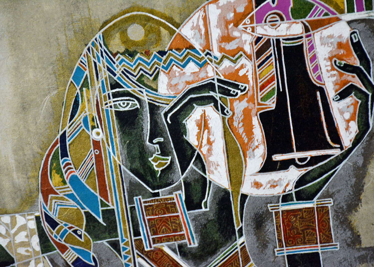 Lu Hong Limited Edition Serigraph on Rice Paper of "Heart & Soul"