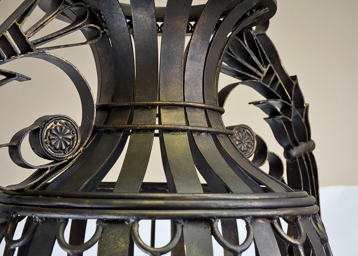 Decorative Metal Urn Sculpture