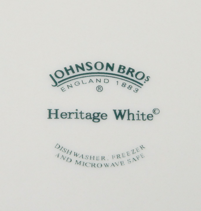 Johnson Brothers "Heritage White" Dinnerware