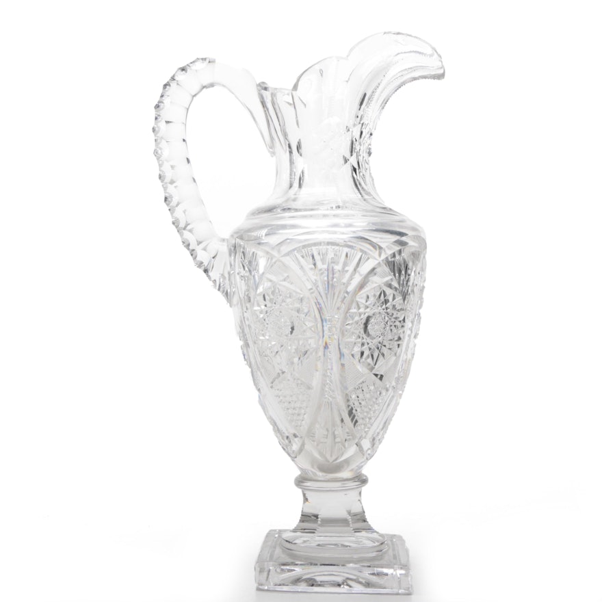 American Brilliant Cut Glass Pitcher