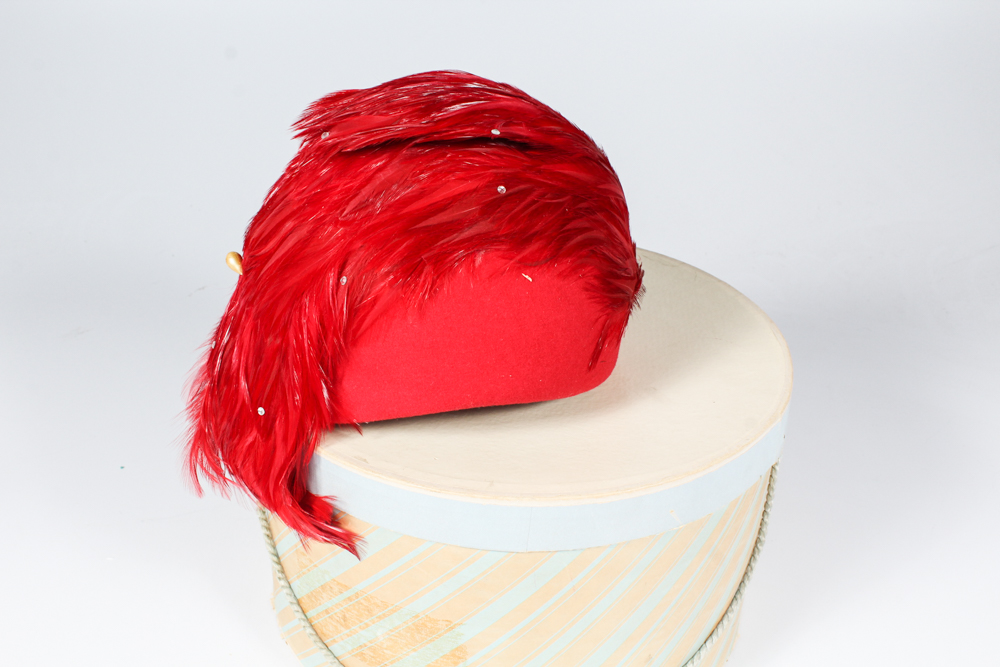 Vintage Feathered Wool Hat