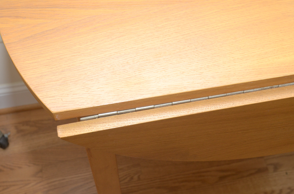 Wooden Round Drop Leaf Table