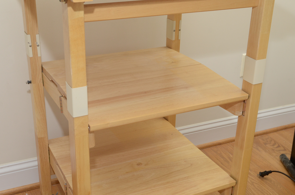 Contemporary Folding Kitchen Utility Cart