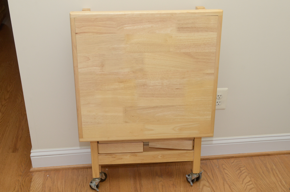Contemporary Folding Kitchen Utility Cart