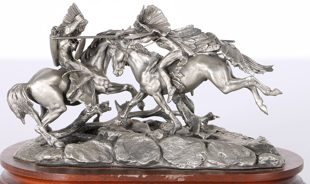 Don Polland "When War Chiefs Meet" Limited Edition Pewter Sculpture 1980