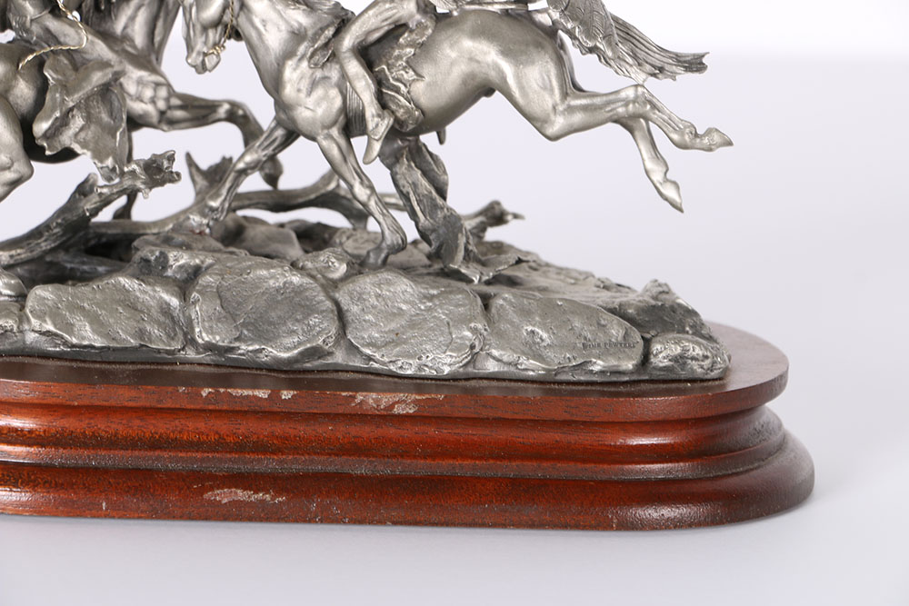 Don Polland "When War Chiefs Meet" Limited Edition Pewter Sculpture 1980