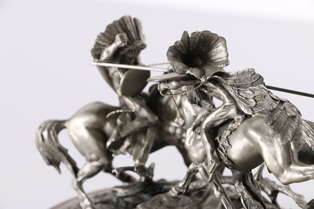Don Polland "When War Chiefs Meet" Limited Edition Pewter Sculpture 1980