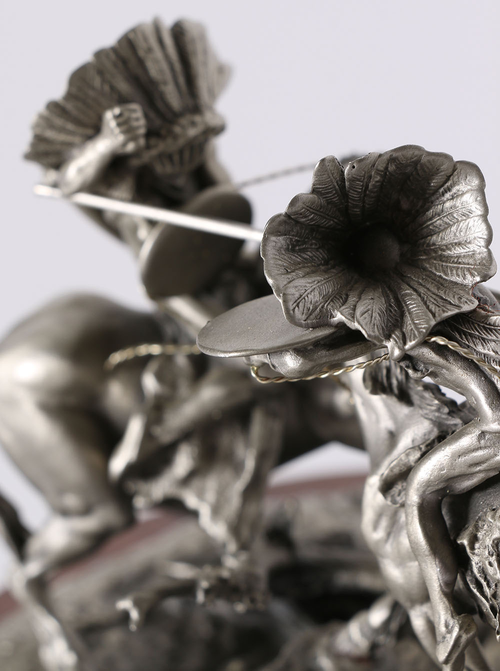 Don Polland "When War Chiefs Meet" Limited Edition Pewter Sculpture 1980