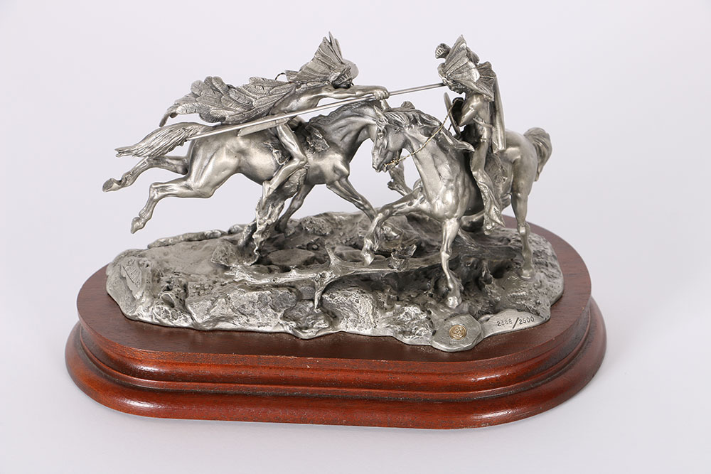 Don Polland "When War Chiefs Meet" Limited Edition Pewter Sculpture 1980
