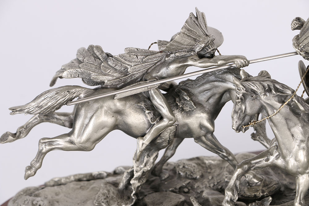 Don Polland "When War Chiefs Meet" Limited Edition Pewter Sculpture 1980