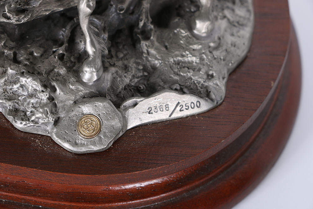 Don Polland "When War Chiefs Meet" Limited Edition Pewter Sculpture 1980