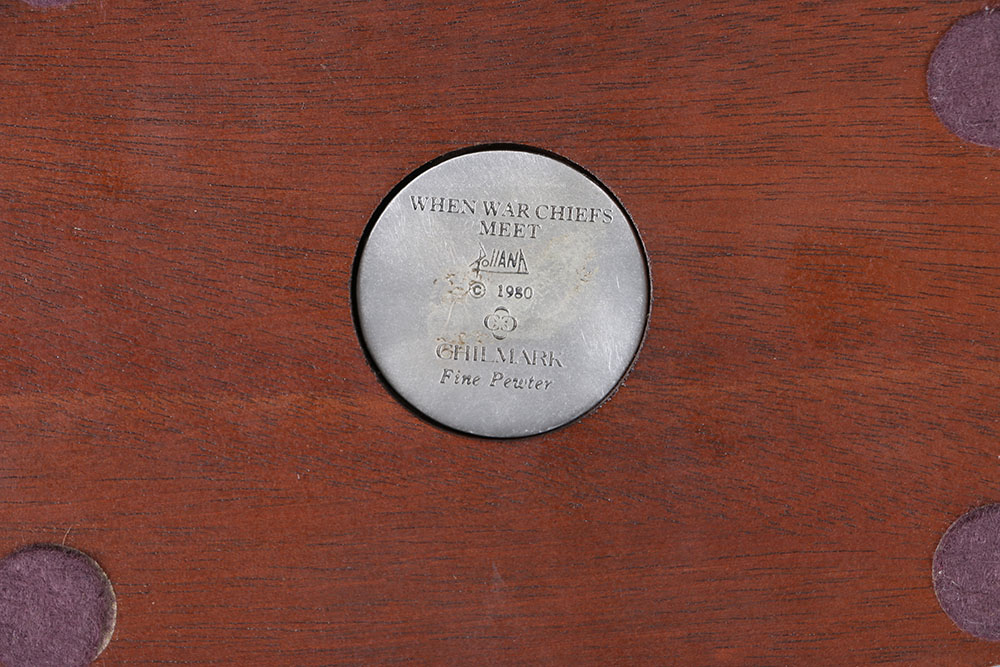 Don Polland "When War Chiefs Meet" Limited Edition Pewter Sculpture 1980