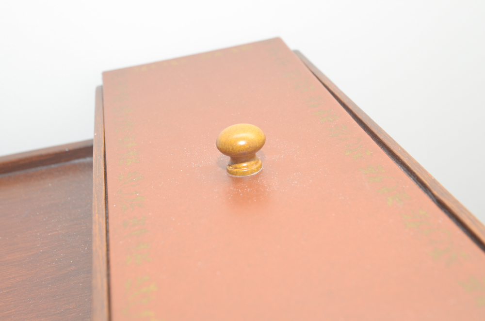 Side Table With Lidded Storage Compartment