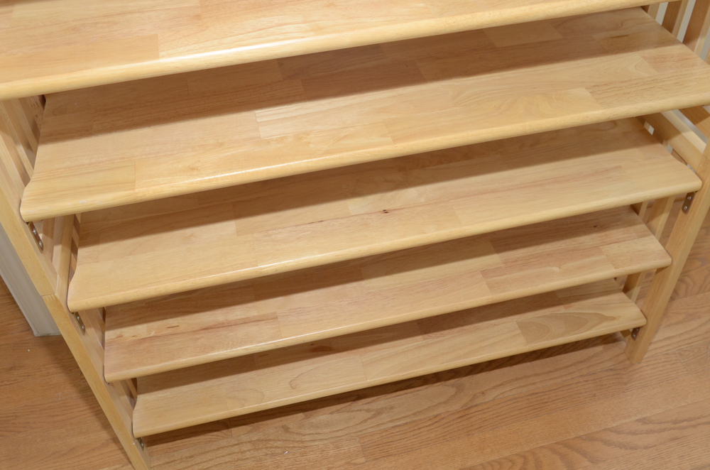 Contemporary Folding Shelving Unit in Two Sections