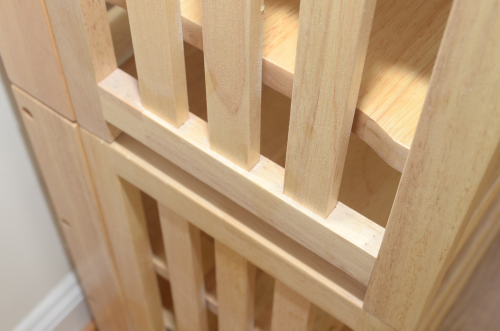 Contemporary Folding Shelving Unit in Two Sections