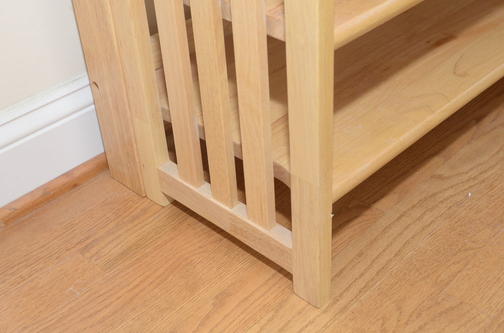 Contemporary Folding Shelving Unit in Two Sections