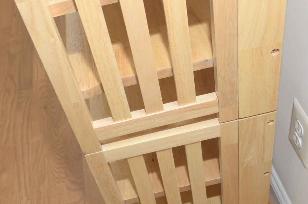 Contemporary Folding Shelving Unit in Two Sections