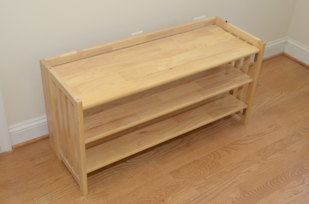 Contemporary Folding Shelving Unit in Two Sections