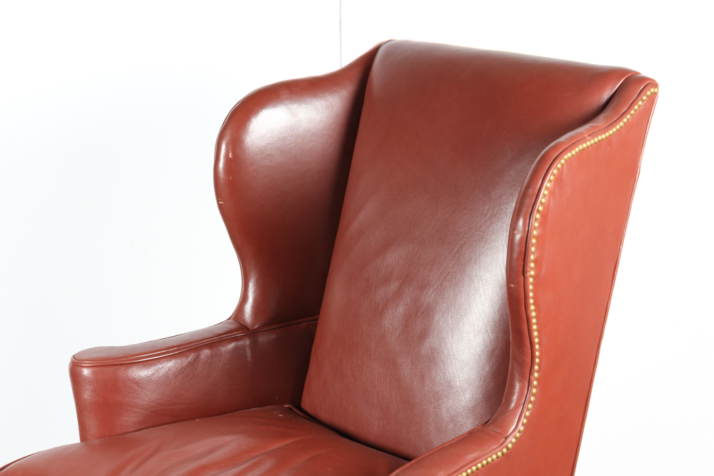 Leather Wing Back Chair by Southwood