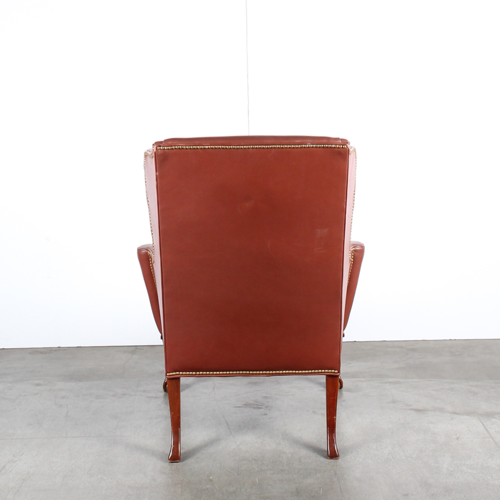 Leather Wing Back Chair by Southwood