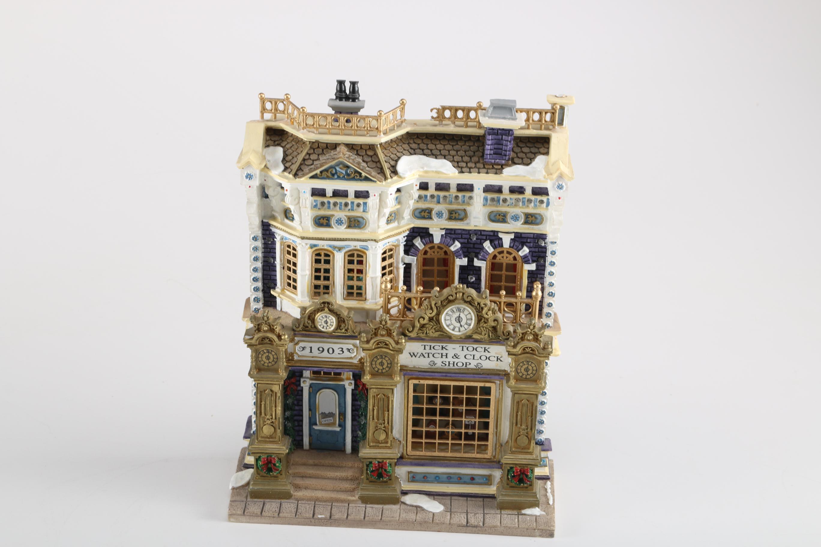 Lemax Model Village Lamp Buildings Including "Toy Palace"