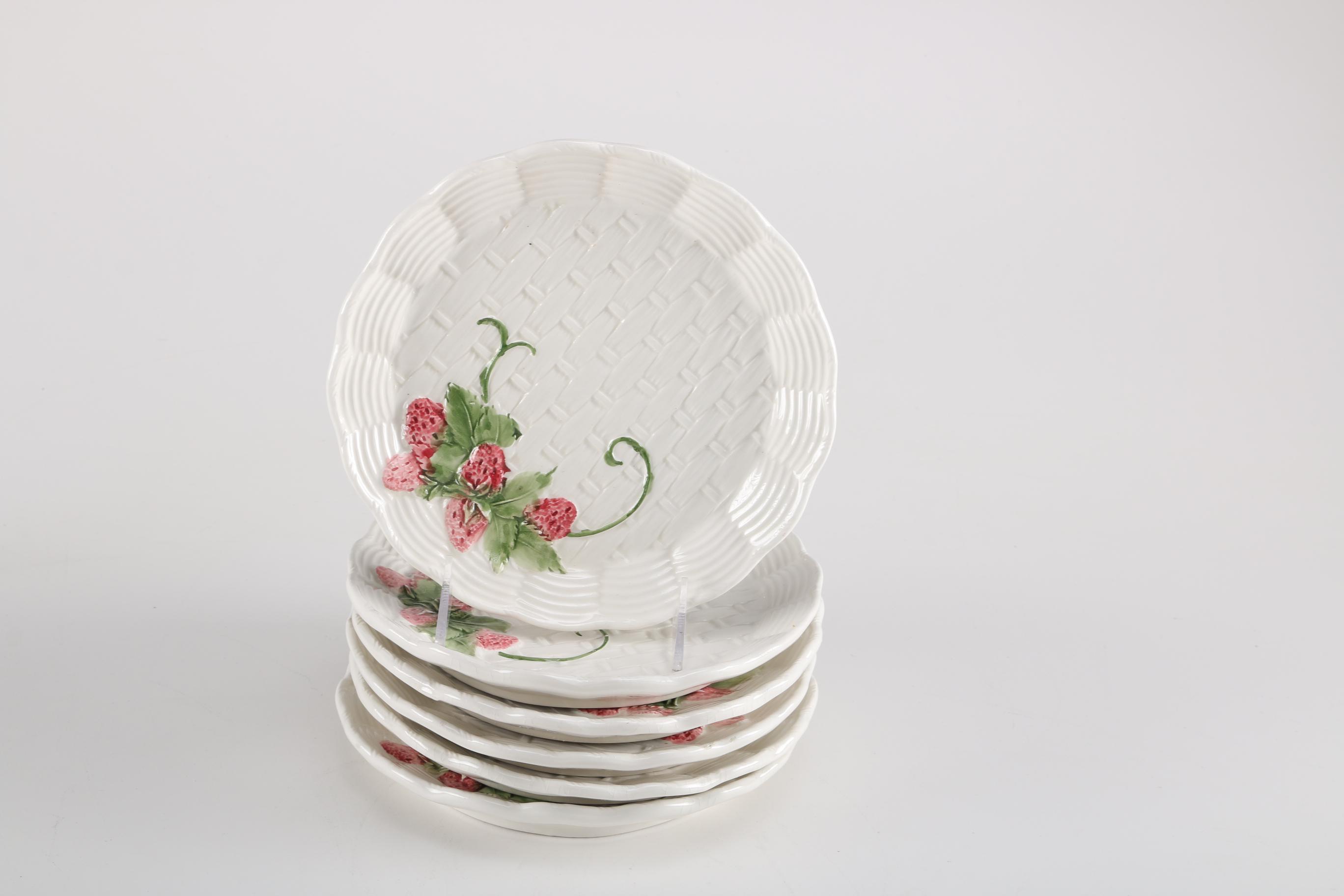 Collection of Bassano Strawberry Ceramic Plates