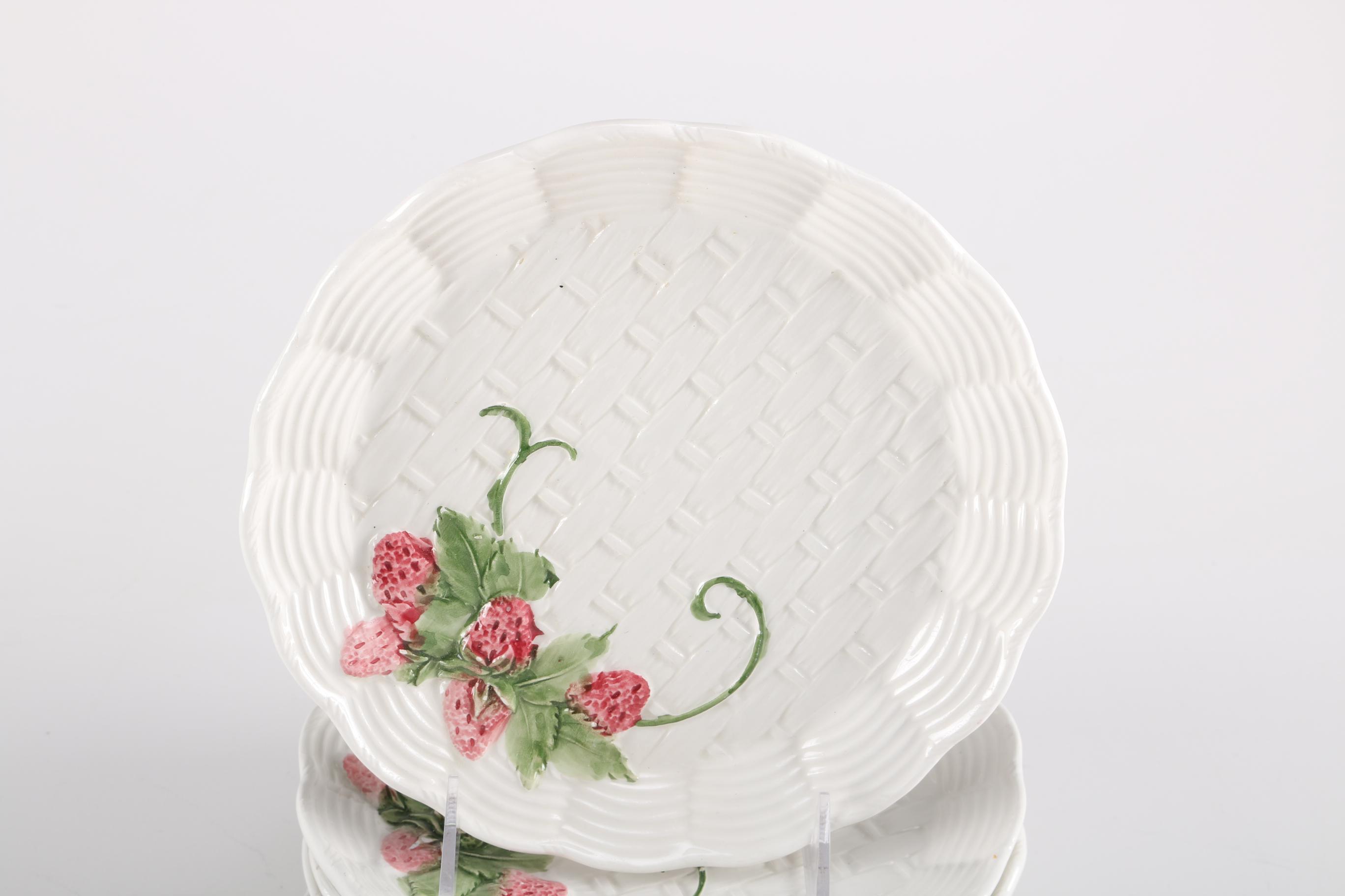 Collection of Bassano Strawberry Ceramic Plates