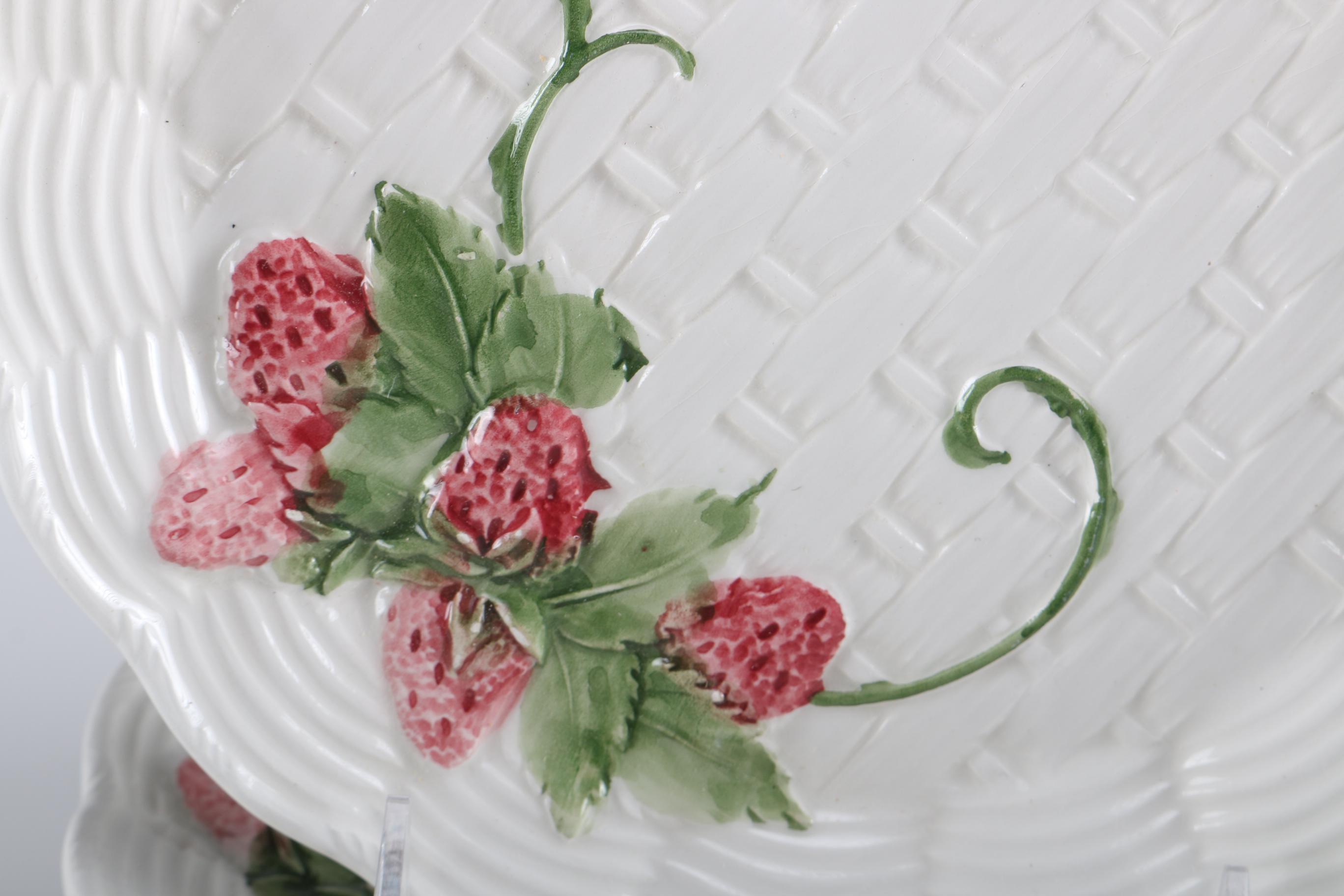 Collection of Bassano Strawberry Ceramic Plates