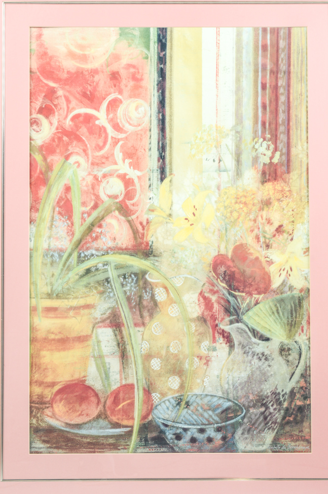 Isabella De Boragrave Floral Offset Lithograph Print