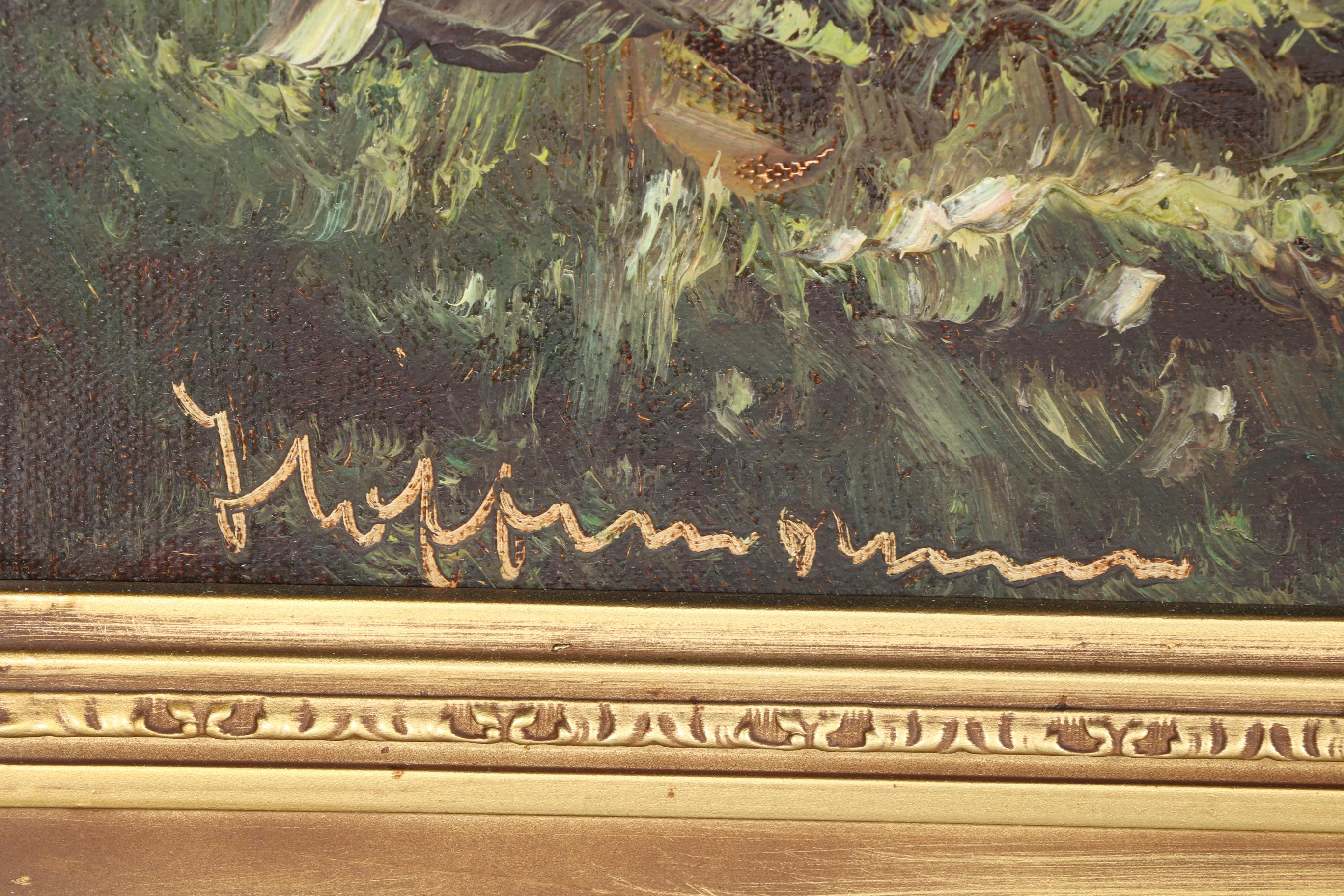 Original Oil on Canvas Painting of German Town