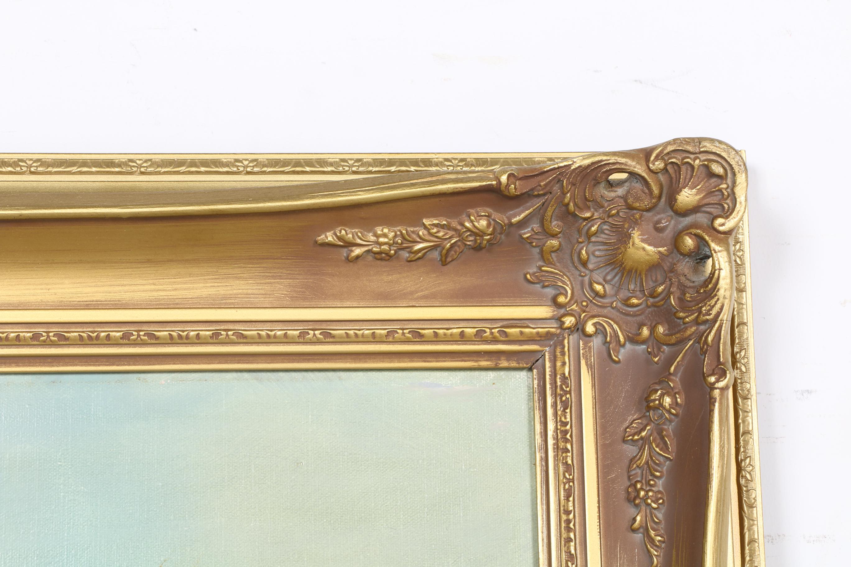 Original Oil on Canvas Painting of German Town