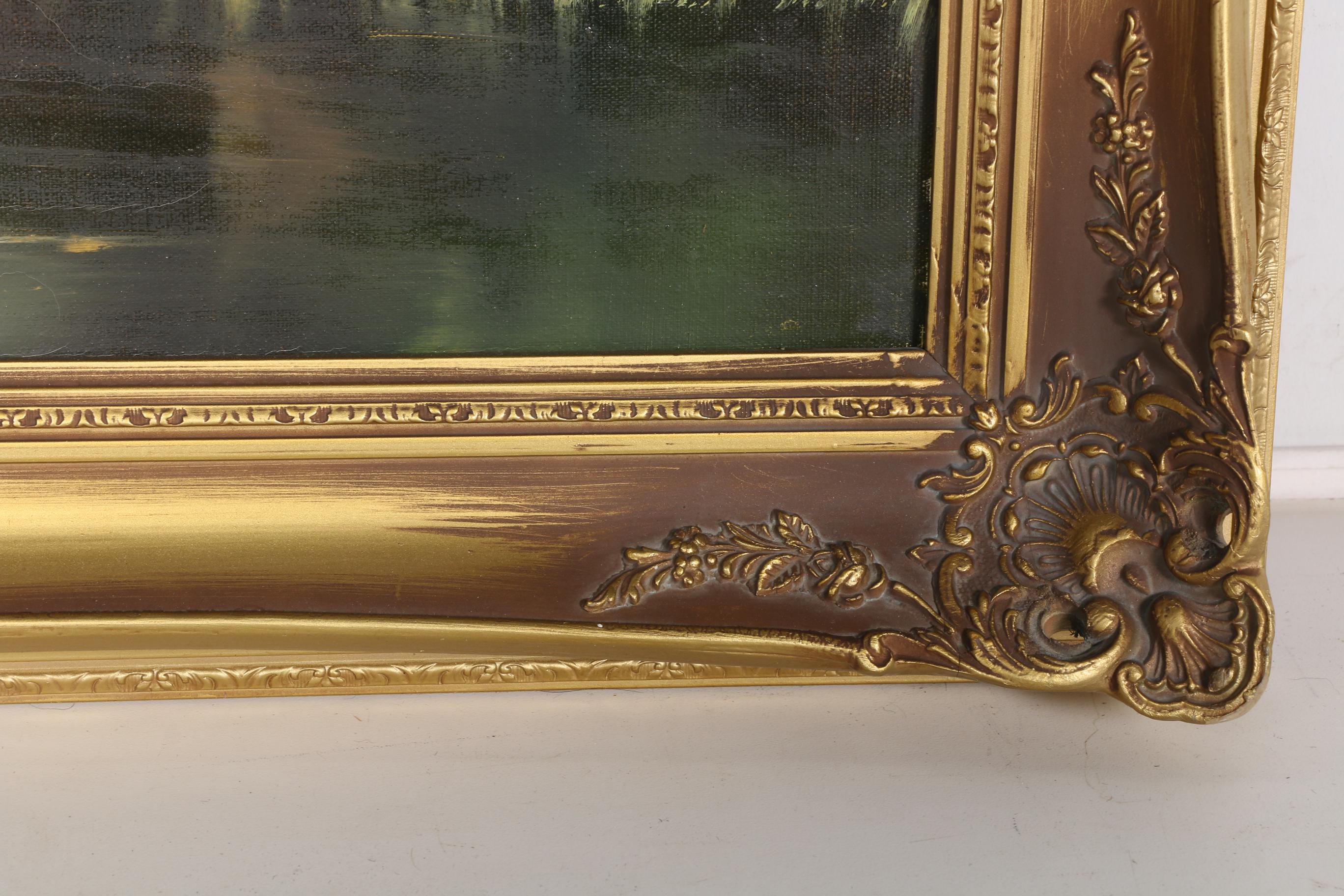 Original Oil on Canvas Painting of German Town