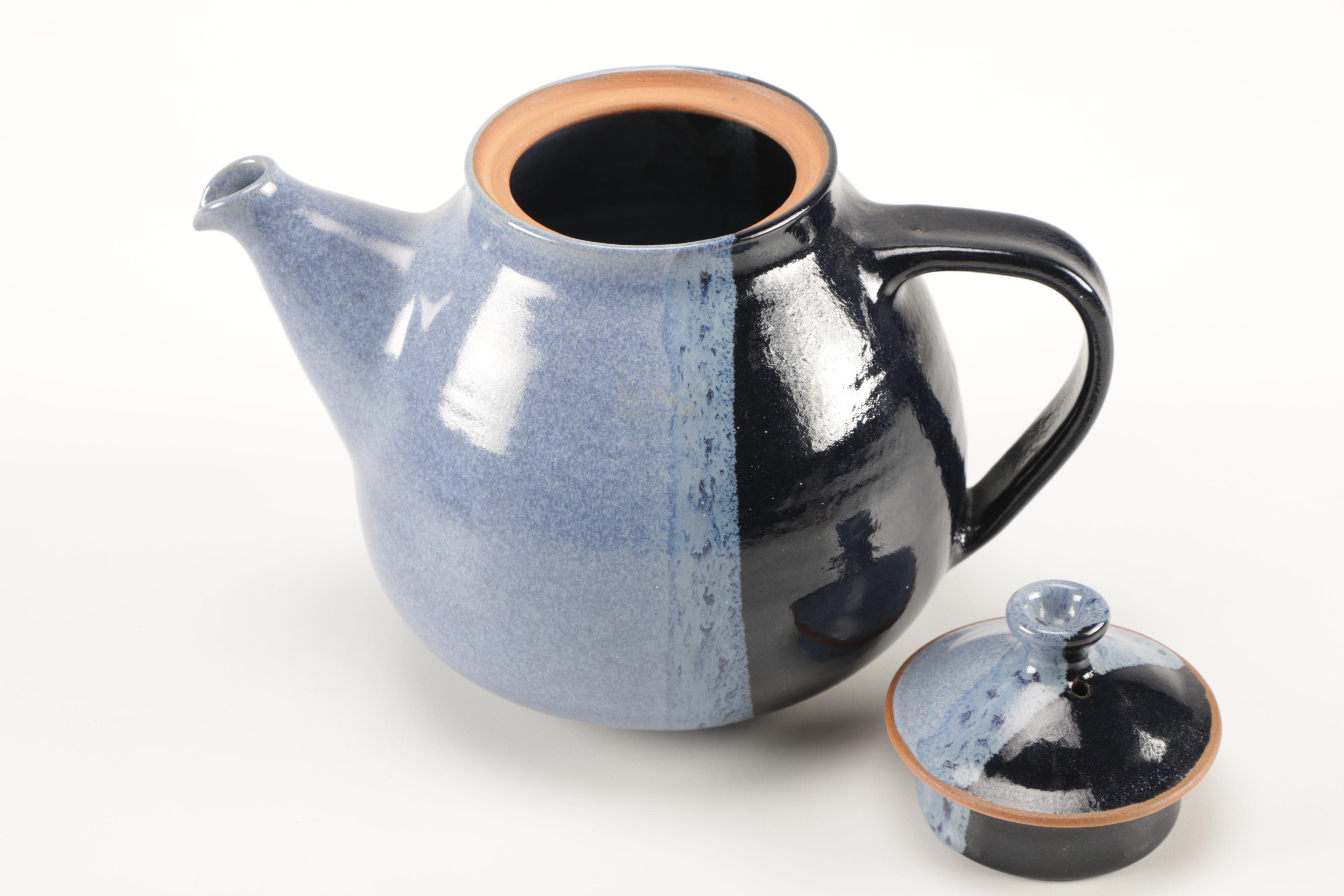 Judy Watmough Handcrafted Pottery Tea Set