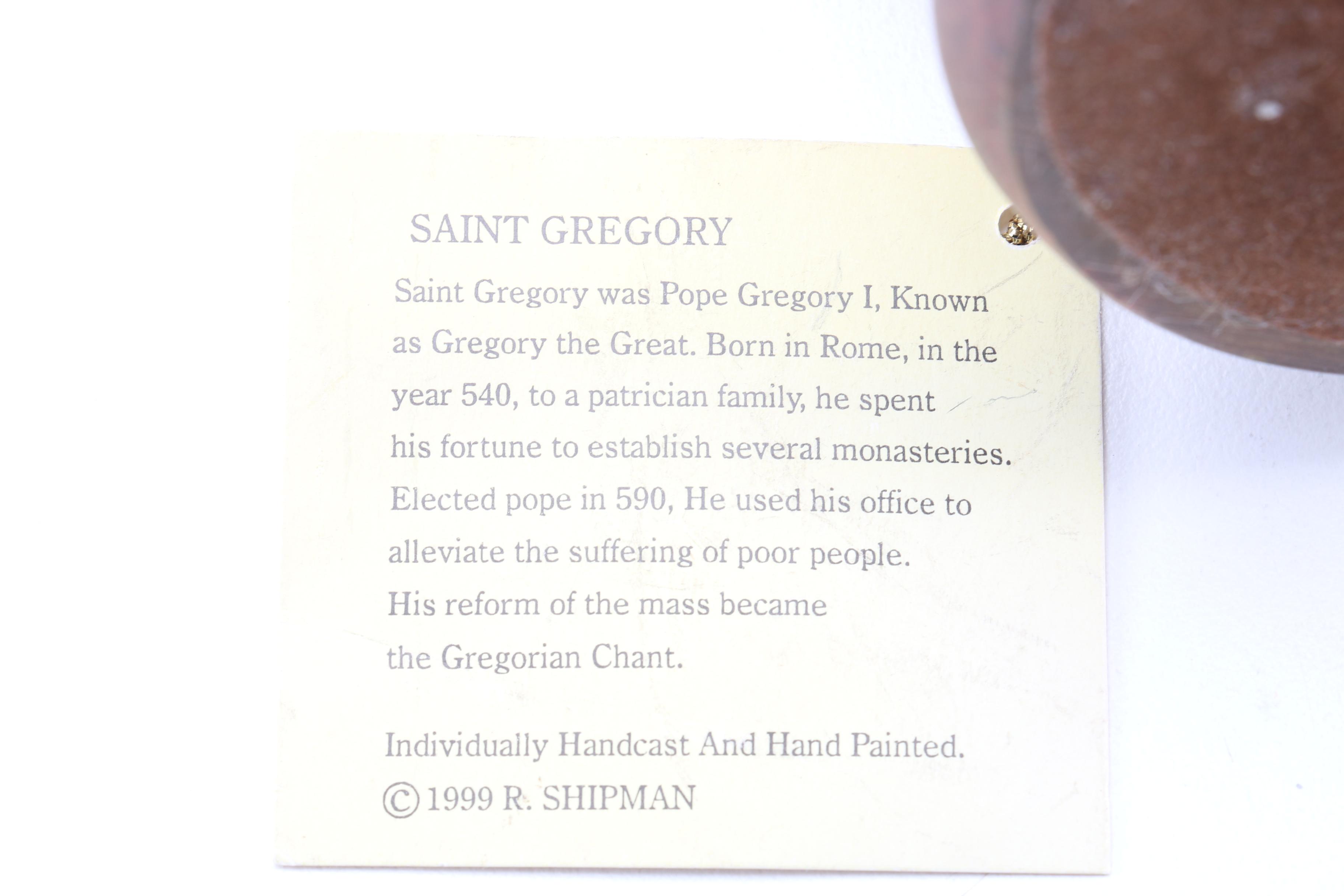 Shipman Pope Gregory I Wooden Figurine