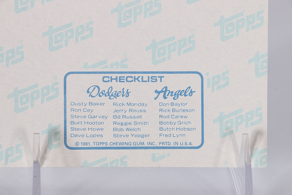 1981 Topps Don Sutton and Steve Garvey Giant Photo Baseball Cards