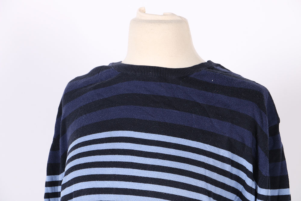 Paul Smith Blue Striped Cotton Knit Sweater