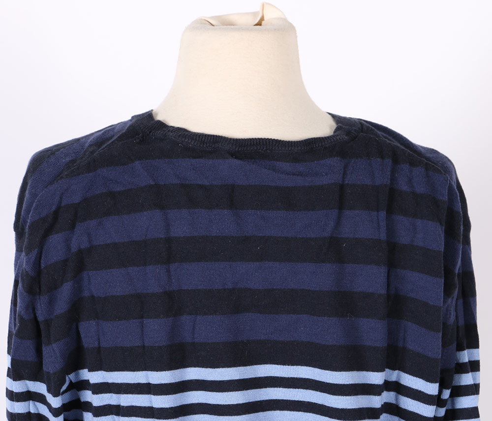 Paul Smith Blue Striped Cotton Knit Sweater