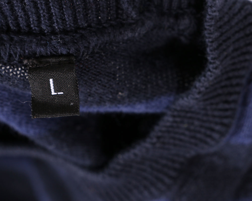 Paul Smith Blue Striped Cotton Knit Sweater