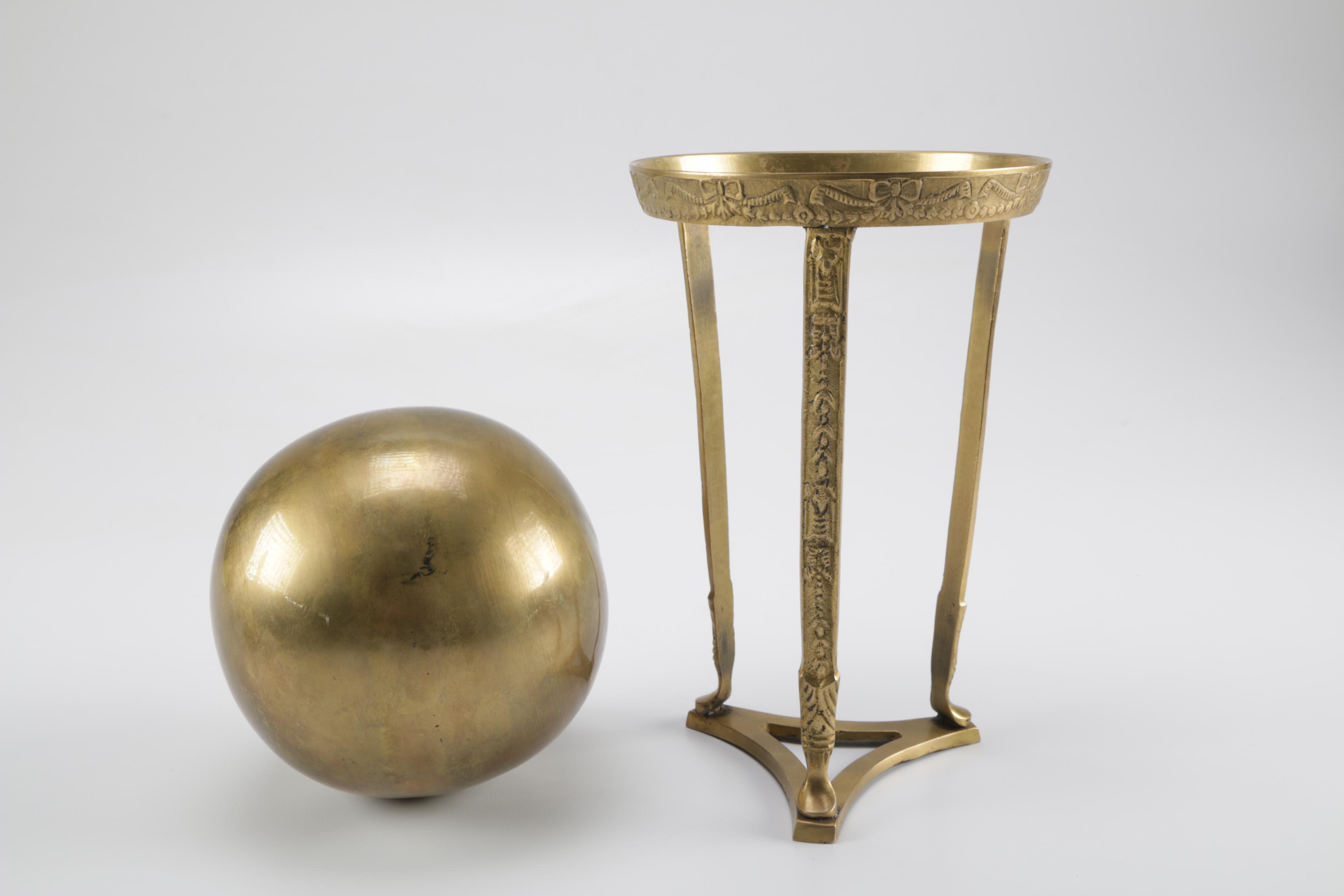 Brass Sphere and Service Bell Set