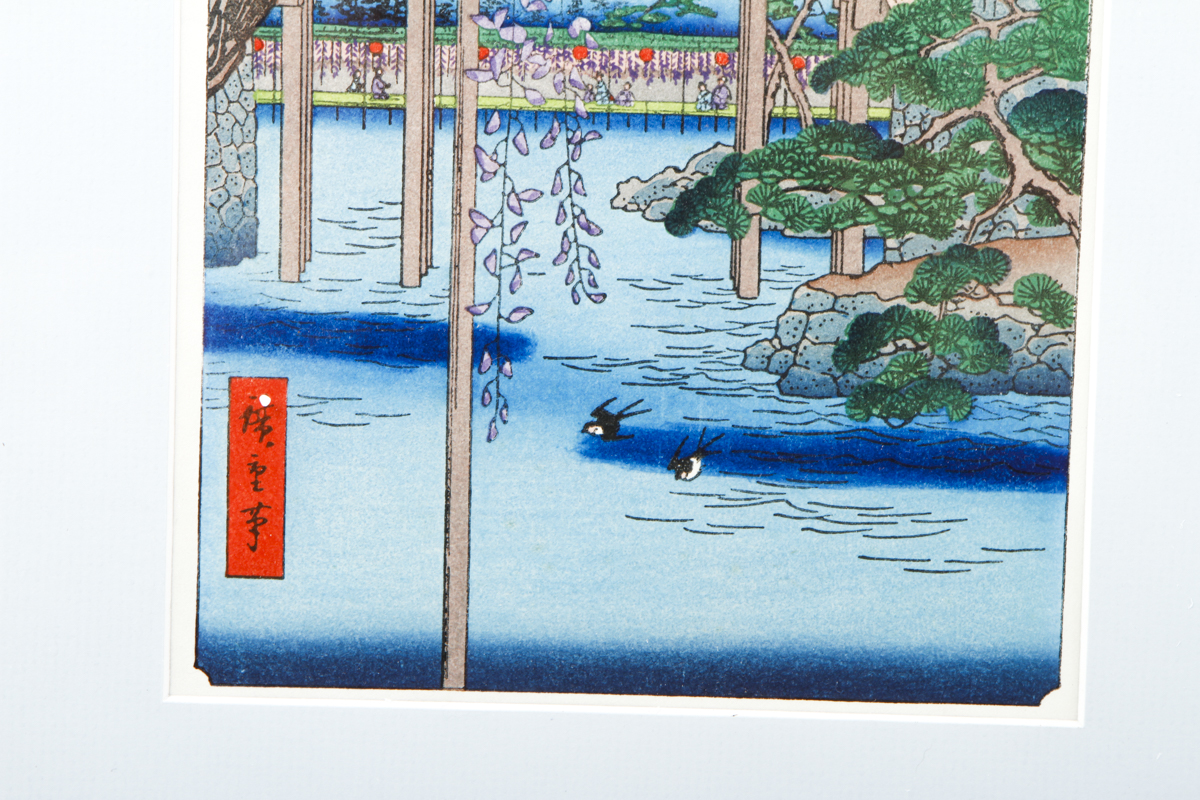 Pair of Hiroshinge Ando Reproduction Woodblock Prints