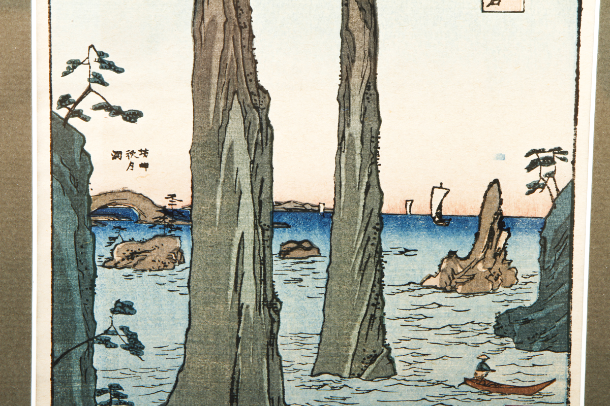 Pair of Hiroshinge Ando Reproduction Woodblock Prints