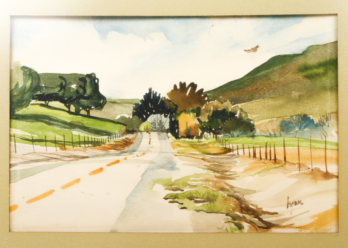 Framed Landscape Watercolor